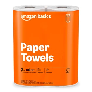 Amazon Basics 2-Ply Flex-Sheets Paper Towels, 2-Pack, 150Sheets per Roll, 2 Rolls = 6 Regular Rolls Amazon Basics 2-Ply Flex-Sheets Paper Towels, 2-Pack, 150Sheets per Roll, 2 Rolls = 6 Regular Rolls