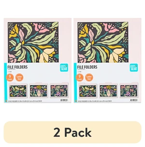 Pen+Gear 3-Tab File Folders Letter Size Floral Multicolor 9 Count (2 Pack) 9.5in x 11.6in Pen+Gear 3-Tab File Folders Letter Size Floral Multicolor 9 Count (2 Pack) 9.5in x 11.6in