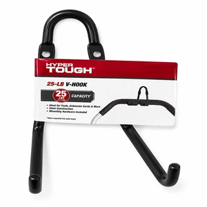 Hyper Tough Wall Mounted Steel Multi-Tool Hook, Black, 2.25in x 4.25in x 4in Hyper Tough Wall Mounted Steel Multi-Tool Hook, Black, 2.25in x 4.25in x 4in