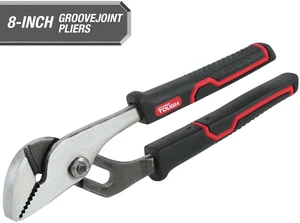 Hyper Tough 8in Groove Joint Pliers with Comfort Grips, Black, 5368V Hyper Tough 8in Groove Joint Pliers with Comfort Grips, Black, 5368V