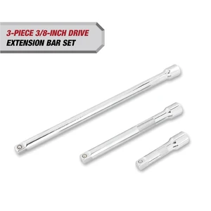 Hyper Tough 3/8-Inch Socket Extension Set, 3, 6, and 10-Inch Hyper Tough 3/8-Inch Socket Extension Set, 3, 6, and 10-Inch