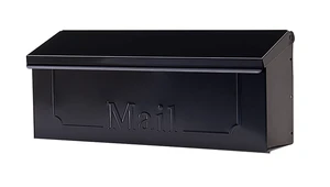 Architectural Mailboxes Townhouse Small Wall-Mount Mailbox, Galvanized Steel, Black Architectural Mailboxes Townhouse Small Wall-Mount Mailbox, Galvanized Steel, Black
