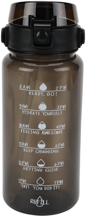 Mainstays 48 oz Black Polypropylene Water Bottle with Handle and Built-in Phone Holder Mainstays 48 oz Black Polypropylene Water Bottle with Handle and Built-in Phone Holder