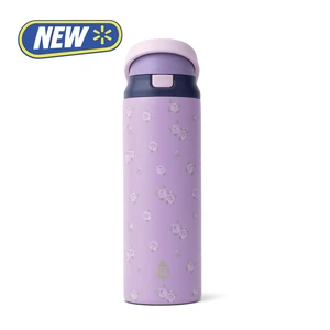 TAL 24oz Stainless Steel 2-in-1 Straw and Chug Bottle with Push Lid, Purple Flowers TAL 24oz Stainless Steel 2-in-1 Straw and Chug Bottle with Push Lid, Purple Flowers