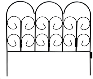 Expert Gardener Iris Garden Border Edging, 16 in H x 18 in W, Black Powder-Coated Steel Expert Gardener Iris Garden Border Edging, 16 in H x 18 in W, Black Powder-Coated Steel