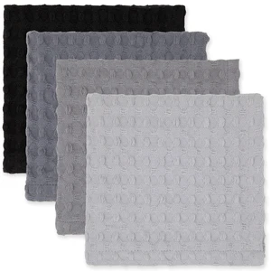 Mainstays 4-Pack Waffle Dishcloth Set, 100% Cotton, Gray, 12in x 12in Mainstays 4-Pack Waffle Dishcloth Set, 100% Cotton, Gray, 12in x 12in