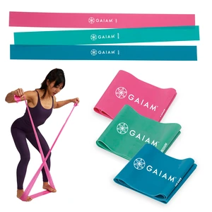Gaiam Flat Band Kit, Rubber, Multicolor Gaiam Flat Band Kit, Rubber, Multicolor