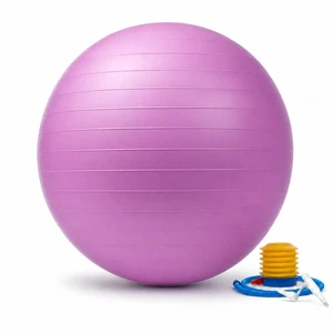 Signature Fitness 45cm Anti-Burst Slip-Resistant Yoga Ball with Foot Pump for Pregnancy, Pilates, Fitness, Balance & Core Workouts, Purple Signature Fitness 45cm Anti-Burst Slip-Resistant Yoga Ball with Foot Pump for Pregnancy, Pilates, Fitness, Balance & Core Workouts, Purple