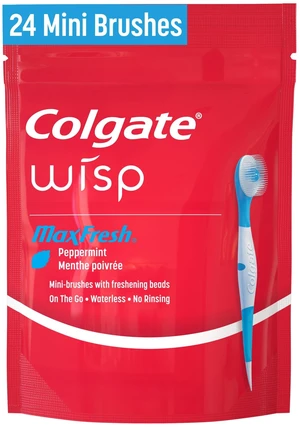 Colgate Max Fresh Wisp Disposable Travel Mini Toothbrushes, Peppermint, 24 Count Colgate Max Fresh Wisp Disposable Travel Mini Toothbrushes, Peppermint, 24 Count