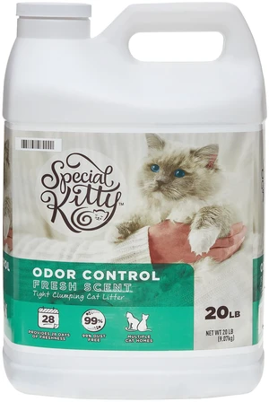 Special Kitty Tight Clumping Clay Cat Litter, Fresh Scent, 20 lb Jug, 1 Count Special Kitty Tight Clumping Clay Cat Litter, Fresh Scent, 20 lb Jug, 1 Count