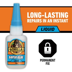 Gorilla Glue Super Glue 15g Bottle, 1 Count Gorilla Glue Super Glue 15g Bottle, 1 Count