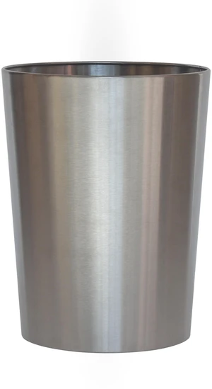 Mainstays Brushed Nickel Metal Bathroom Wastebasket, 2.2 gal Mainstays Brushed Nickel Metal Bathroom Wastebasket, 2.2 gal