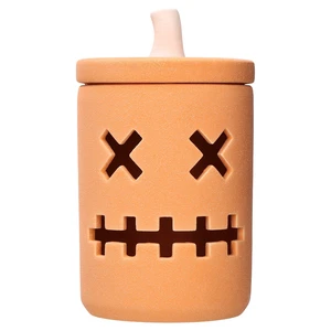 Way To Celebrate Ceramic Jack-o'-Lantern Jar Orange 6.6in Halloween Way To Celebrate Ceramic Jack-o'-Lantern Jar Orange 6.6in Halloween