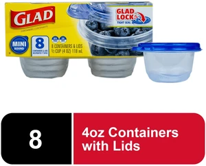 Gladware Everyday Mini 4oz Round Containers 8ct Gladware Everyday Mini 4oz Round Containers 8ct