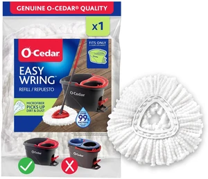 O-Cedar EasyWring Microfiber Spin Mop Head Replacement, Machine Washable O-Cedar EasyWring Microfiber Spin Mop Head Replacement, Machine Washable