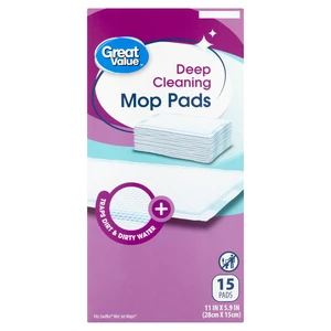 Great Value Deep Cleaning Mop Pads, 15 Count Great Value Deep Cleaning Mop Pads, 15 Count