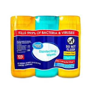 105 Count Multipack Great Value Disinfecting Wipes, Fresh and Lemon Scent 105 Count Multipack Great Value Disinfecting Wipes, Fresh and Lemon Scent