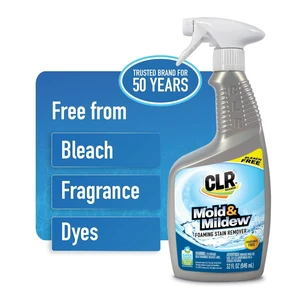 CLR Mold & Mildew Foaming Stain Remover Spray, Bleach-Free Fragrance Free Cleaner, 32 fl oz CLR Mold & Mildew Foaming Stain Remover Spray, Bleach-Free Fragrance Free Cleaner, 32 fl oz