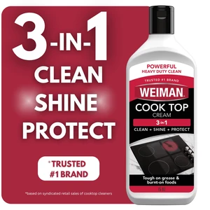Weiman Cooktop Cleaner and Polish Cream 15oz Unscented for Glass, Ceramic and Induction Surfaces Weiman Cooktop Cleaner and Polish Cream 15oz Unscented for Glass, Ceramic and Induction Surfaces