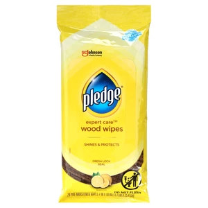 Pledge Beautify It Lemon Enhancing Wipes, Dust Clean and Shine Wood, Stainless Steel and More, 24Count Pledge Beautify It Lemon Enhancing Wipes, Dust Clean and Shine Wood, Stainless Steel and More, 24Count