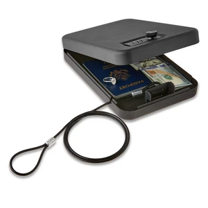 Pen+Gear Portable Safe with Combination Lock, Black, 9.5" x 6.5" Pen+Gear Portable Safe with Combination Lock, Black, 9.5" x 6.5"