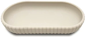 Mainstays Rubberized Plastic Ribbed Accessory Tray, Beige Mainstays Rubberized Plastic Ribbed Accessory Tray, Beige