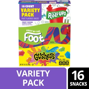 Fruit Roll-Ups, Fruit by the Foot and Gushers Gluten Free Fruit Flavored Snacks, 16 Pouches Fruit Roll-Ups, Fruit by the Foot and Gushers Gluten Free Fruit Flavored Snacks, 16 Pouches