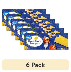 6-Pack Great Value Oven Ready Lasagna Pasta, 12oz 6-Pack Great Value Oven Ready Lasagna Pasta, 12oz