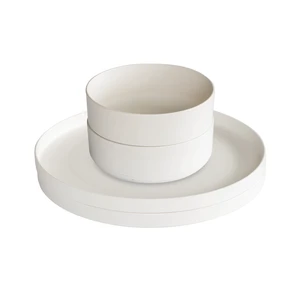 Nordic Ware 4-Pack 10" Plastic White Plates and Bowls Microwave Safe Nordic Ware 4-Pack 10" Plastic White Plates and Bowls Microwave Safe