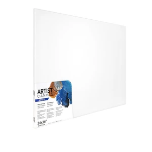 Artist Stretched Canvas, 24"x36", 1 Pack, 100% Cotton, Acid-Free, White, Deluxe Artist Stretched Canvas, 24"x36", 1 Pack, 100% Cotton, Acid-Free, White, Deluxe
