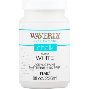 Waverly Inspirations Chalk Paint, Ultra Matte Finish, White, 8 Fl Oz Waverly Inspirations Chalk Paint, Ultra Matte Finish, White, 8 Fl Oz