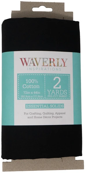 Waverly Inspirations 100% Cotton Solids Fabric 2 Yard Cut 44" Wide Onyx for Quilting and Sewing Waverly Inspirations 100% Cotton Solids Fabric 2 Yard Cut 44" Wide Onyx for Quilting and Sewing
