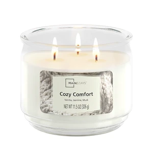 Mainstays Cozy Comfort 3-Wick Scented Glass Jar Candle, 11.5oz Mainstays Cozy Comfort 3-Wick Scented Glass Jar Candle, 11.5oz