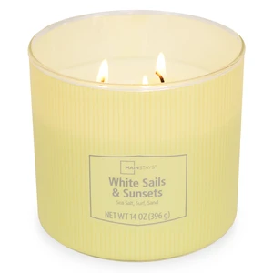 Mainstays 3-Wick Textured Wrapped Candle 14oz, White Sails and Sunsets Mainstays 3-Wick Textured Wrapped Candle 14oz, White Sails and Sunsets
