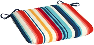 Mainstays 15.5 in D x 17 in W Modern Multi Stripe Rectangle Outdoor Seat Pad, 1 Pack Mainstays 15.5 in D x 17 in W Modern Multi Stripe Rectangle Outdoor Seat Pad, 1 Pack
