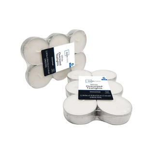 Mainstays Oversized Unscented White Tealight Candles, Indoor/Outdoor, 6 Count Mainstays Oversized Unscented White Tealight Candles, Indoor/Outdoor, 6 Count