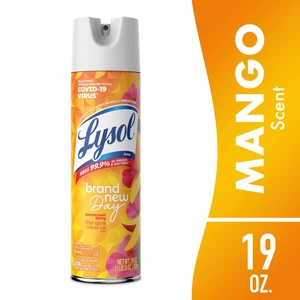 Lysol Brand New Day Disinfectant Spray, Sanitizing and Antibacterial Bathroom Deodorizer, Mango & Hibiscus, 19 oz Lysol Brand New Day Disinfectant Spray, Sanitizing and Antibacterial Bathroom Deodorizer, Mango & Hibiscus, 19 oz
