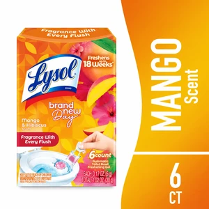 Lysol Brand New Day Automatic Toilet Bowl Click Gel Cleaner, Mango & Hibiscus, 6 Count Lysol Brand New Day Automatic Toilet Bowl Click Gel Cleaner, Mango & Hibiscus, 6 Count