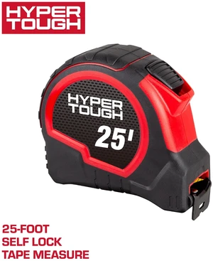 Hyper Tough 25ft Self Lock Steel Tape Measure Hyper Tough 25ft Self Lock Steel Tape Measure