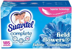 Suavitel Complete Dryer Sheets Fabric Conditioner Field Flowers 185 Sheets Suavitel Complete Dryer Sheets Fabric Conditioner Field Flowers 185 Sheets