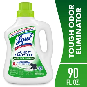 Lysol Tough Odor Eliminator Laundry Sanitizer Additive, 90fl oz, Sanitizing Liquid for Gym Clothes and Activewear Lysol Tough Odor Eliminator Laundry Sanitizer Additive, 90fl oz, Sanitizing Liquid for Gym Clothes and Activewear