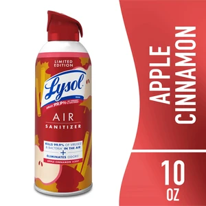 Lysol Air Sanitizer Spray 10oz, Apple Cinnamon Scent, Bacterial Odor Elimination Lysol Air Sanitizer Spray 10oz, Apple Cinnamon Scent, Bacterial Odor Elimination