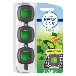 Febreze Gain Original Car Air Freshener Vent Clip, Odor-Fighting, 3 Count Febreze Gain Original Car Air Freshener Vent Clip, Odor-Fighting, 3 Count