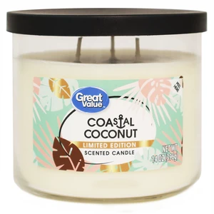 Great Value Coastal Coconut Candle, Limited Edition, 14OZ Great Value Coastal Coconut Candle, Limited Edition, 14OZ