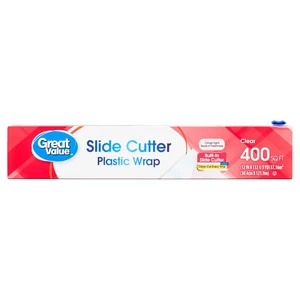 Great Value Slide Cutter Plastic Wrap, 400 sq ft Great Value Slide Cutter Plastic Wrap, 400 sq ft