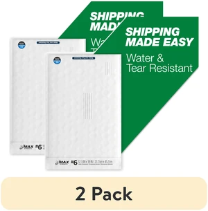 Duck Max Strength Self-Sealing Big Bubble Poly Mailer #6, 12.5 x 18.5 Inches, Solid Print, 2 Pack Duck Max Strength Self-Sealing Big Bubble Poly Mailer #6, 12.5 x 18.5 Inches, Solid Print, 2 Pack