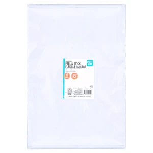 Pen+Gear Self-Seal Poly Mailers #5, 12x15.5in, White, 25-Count Pen+Gear Self-Seal Poly Mailers #5, 12x15.5in, White, 25-Count