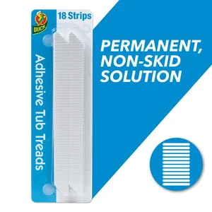 Duck Brand 8.75" x 0.75" Adhesive Bathtub Treads, White, 18 Count Duck Brand 8.75" x 0.75" Adhesive Bathtub Treads, White, 18 Count
