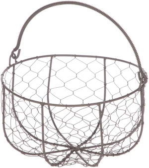 Mainstays Brown Chicken Wire Storage Basket with Moveable Handle, 4.5in H x 8.375in D Mainstays Brown Chicken Wire Storage Basket with Moveable Handle, 4.5in H x 8.375in D