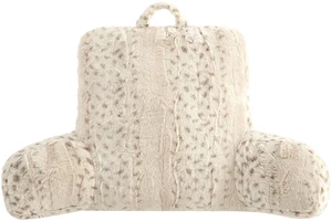 Mainstays Faux Fur Backrest Pillow for Adults, Snow Leopard Mainstays Faux Fur Backrest Pillow for Adults, Snow Leopard